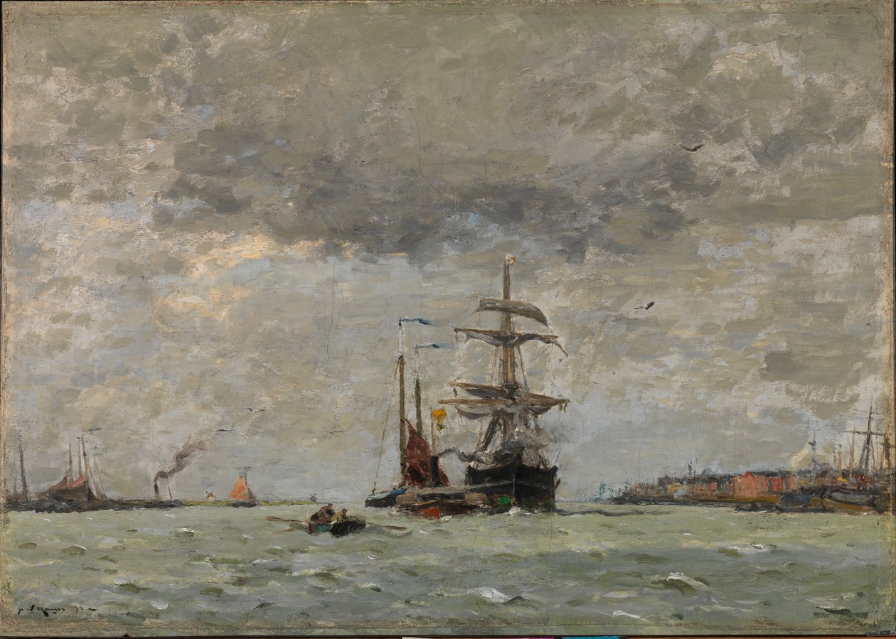 Sisäänkäynti satamaan, 1890. tekijältä Henry Ward Ranger