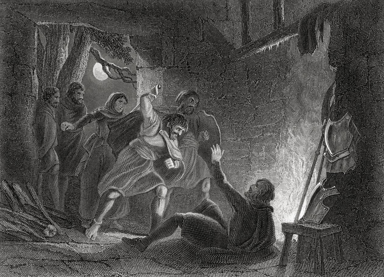 Death of the Earl of Desmond, Thomas Wrightin Irlannin historiasta, julkaistu noin 1854 tekijältä Henry Warren