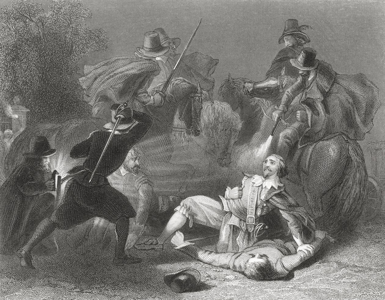Lord Kilwardenin murha Robert Emmetin kapinallisten toimesta Dublinissa, Irlannissa, 1803 Thomas Wrightin "Irlannin historiasta", julkaistu noin 1854. tekijältä Henry Warren