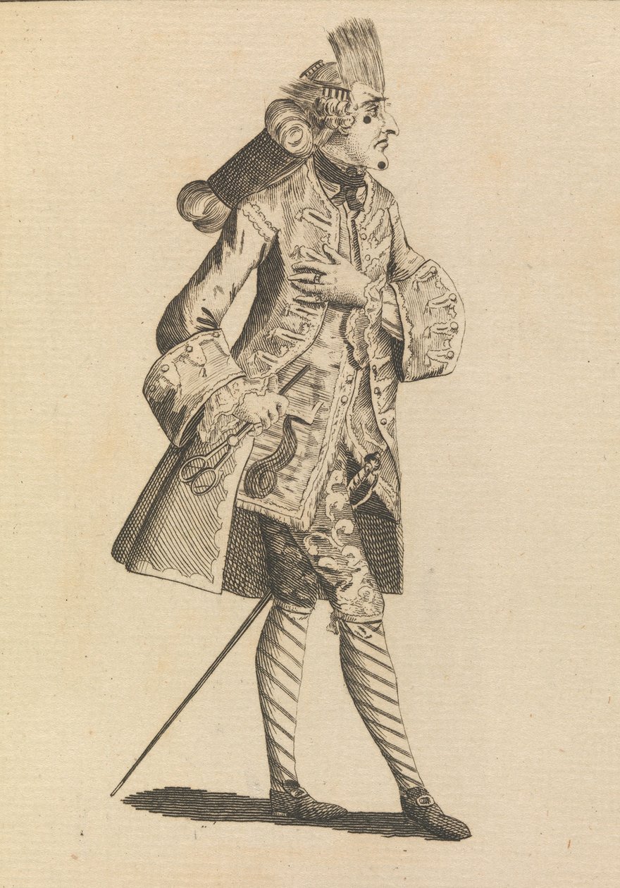 Monsieur Le Frizeur, 21. toukokuuta 1771. tekijältä Henry William Bunbury.