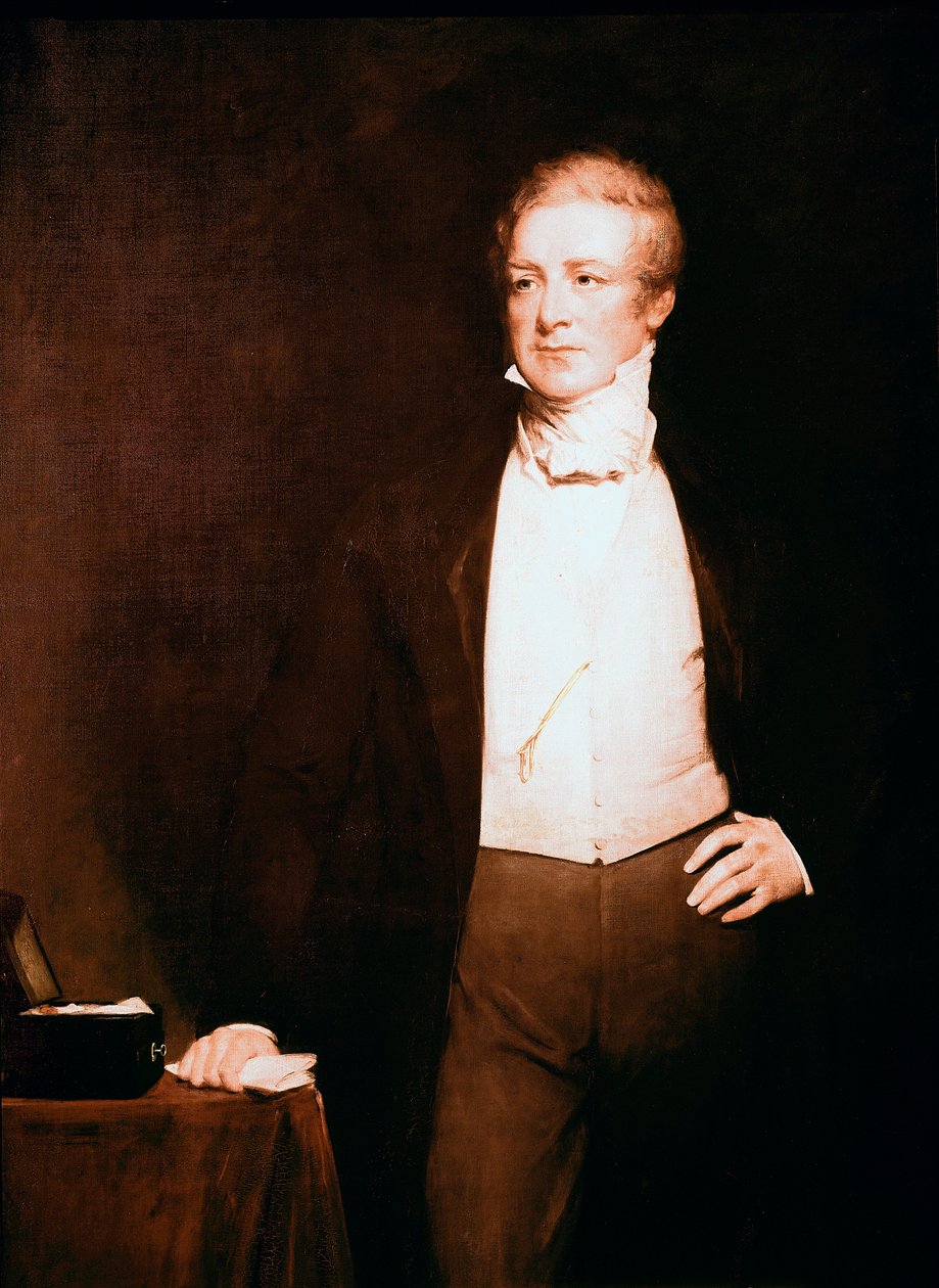 Muotokuva Sir Robert Peelistä (1788-1850), poliitikko Henry William Pickersgillin (1782-1875) maalaus 1800-luvulta 240,7 x 147 cm, Lontoo, National Portrait Gallery tekijältä Henry William Pickersgill