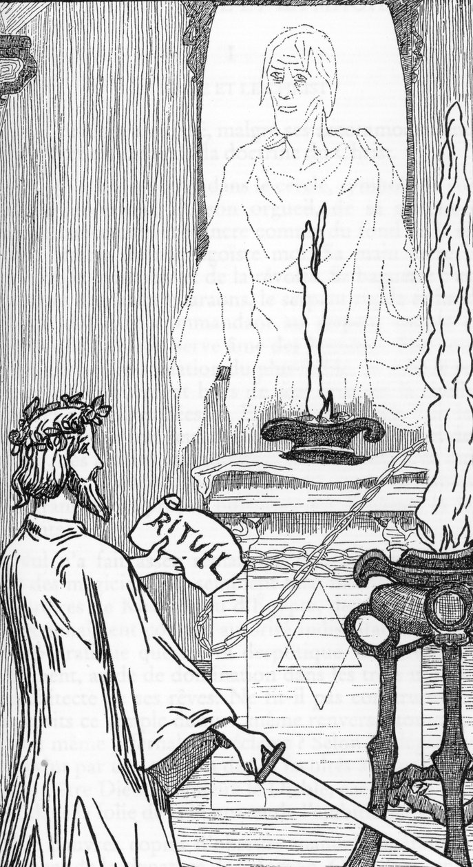 Spiritismi: henkien herättäminen Henry de Malvostin piirros Jules Bois