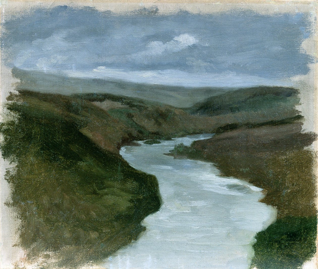 Maisema Dneprijoelta, n. 1878-89 tekijältä Henryk Hipolit Rodakowski