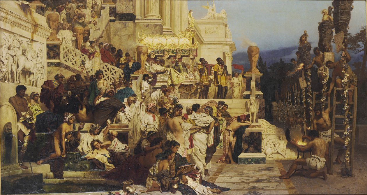 Kristinuskon johtava valo. Neros taskulamput, 1882 tekijältä Henryk Siemiradzki