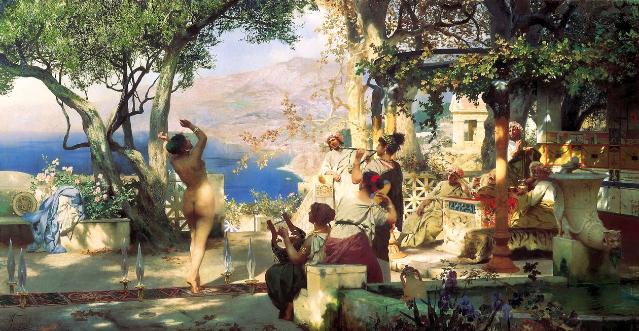 Miekkatanssi, 1881. tekijältä Henryk Siemiradzki