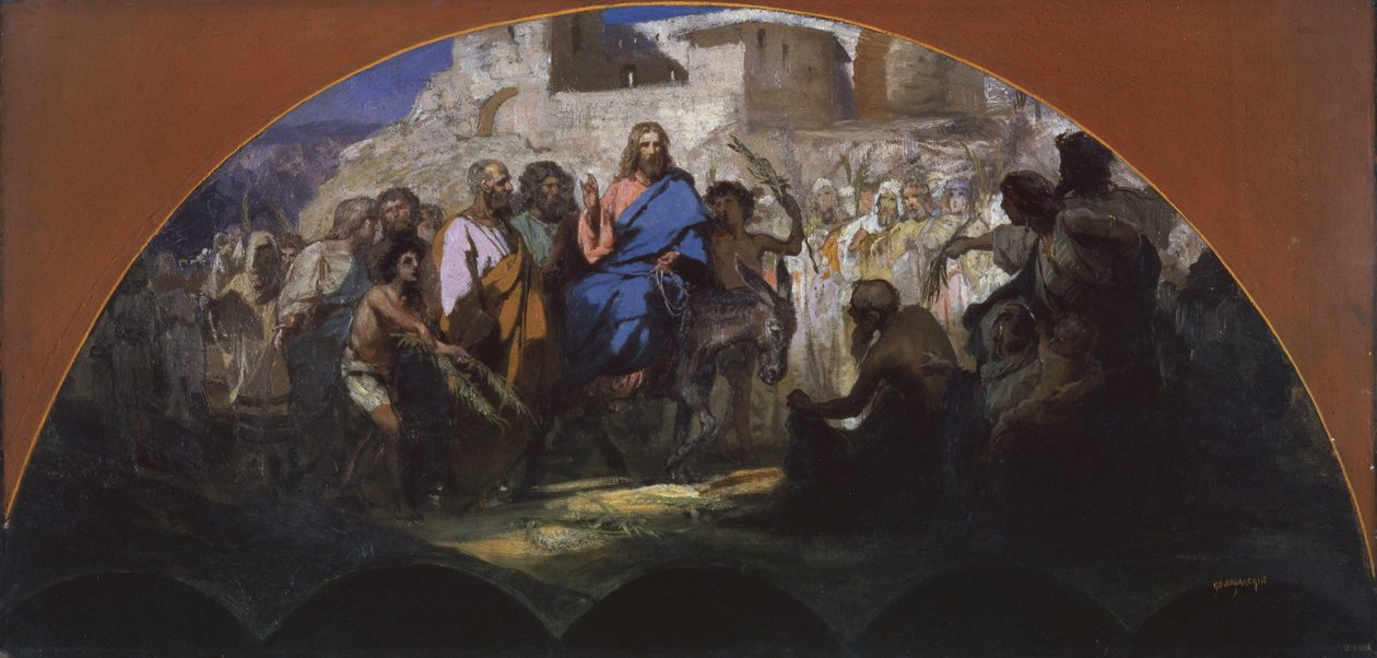 Kristuksen koetus Jerusalemiin, 1876 tekijältä Henryk Siemiradzki