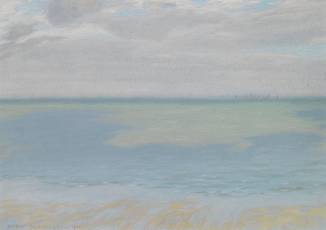 Study of Sky and Sea, 1924 (öljy paperille) tekijältä Herbert Dalziel