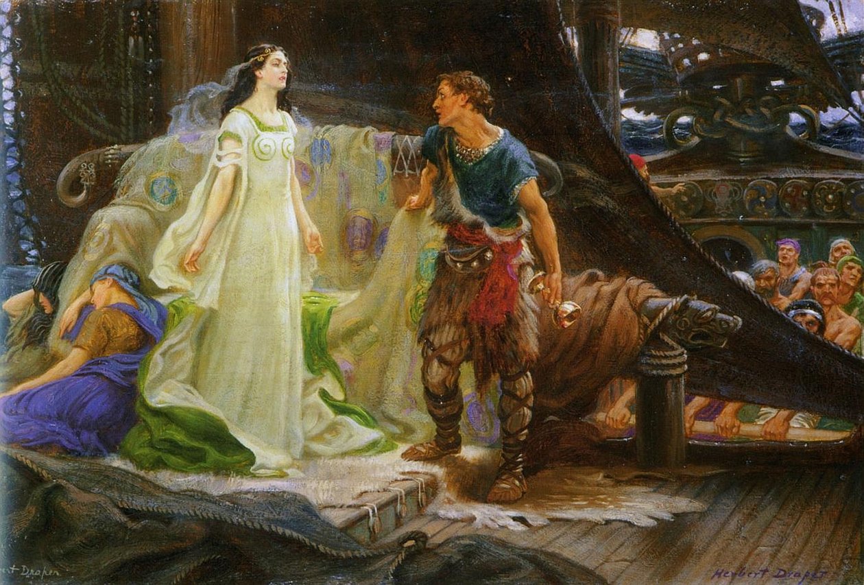 Tristan ja Isolde Francais: Tristan ja Iseult Polski: Tristan ja Izolda tekijältä Herbert James Draper