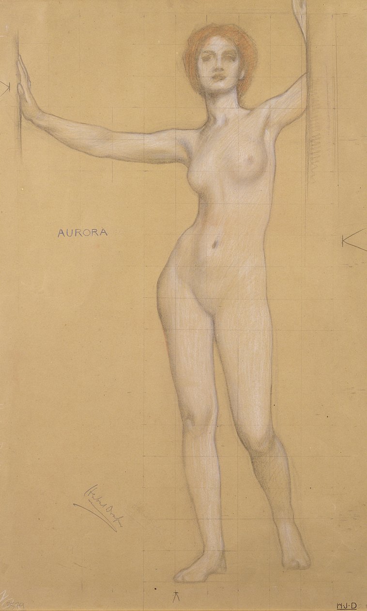 Aurora - Tutkimus aamunkoiton portteja varten (liitu paperille) tekijältä Herbert James Draper