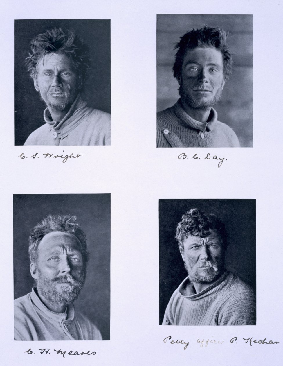 Kapteeni Scottin (1868-1912) johtaman "Terra Nova" -retkikunnan (1910-13) jäsenet etelänavalle tekijältä Herbert Ponting
