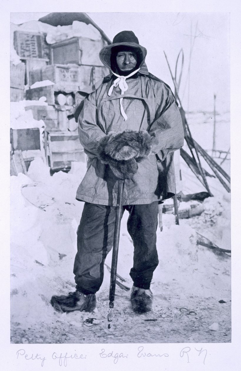 Aliupseeri Edgar Evans Terra Nova -retkikunnan (1910-13) etelänavalle suuntautuneella retkikunnalla, 1911. tekijältä Herbert Ponting