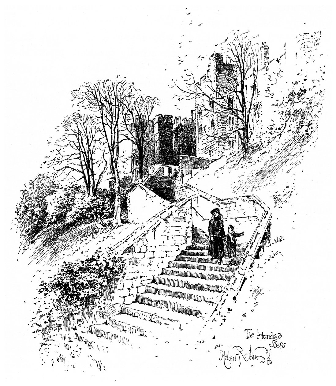 The Hundred Steps, Windsorin linna, vuodelta 1888. tekijältä Herbert Arthur