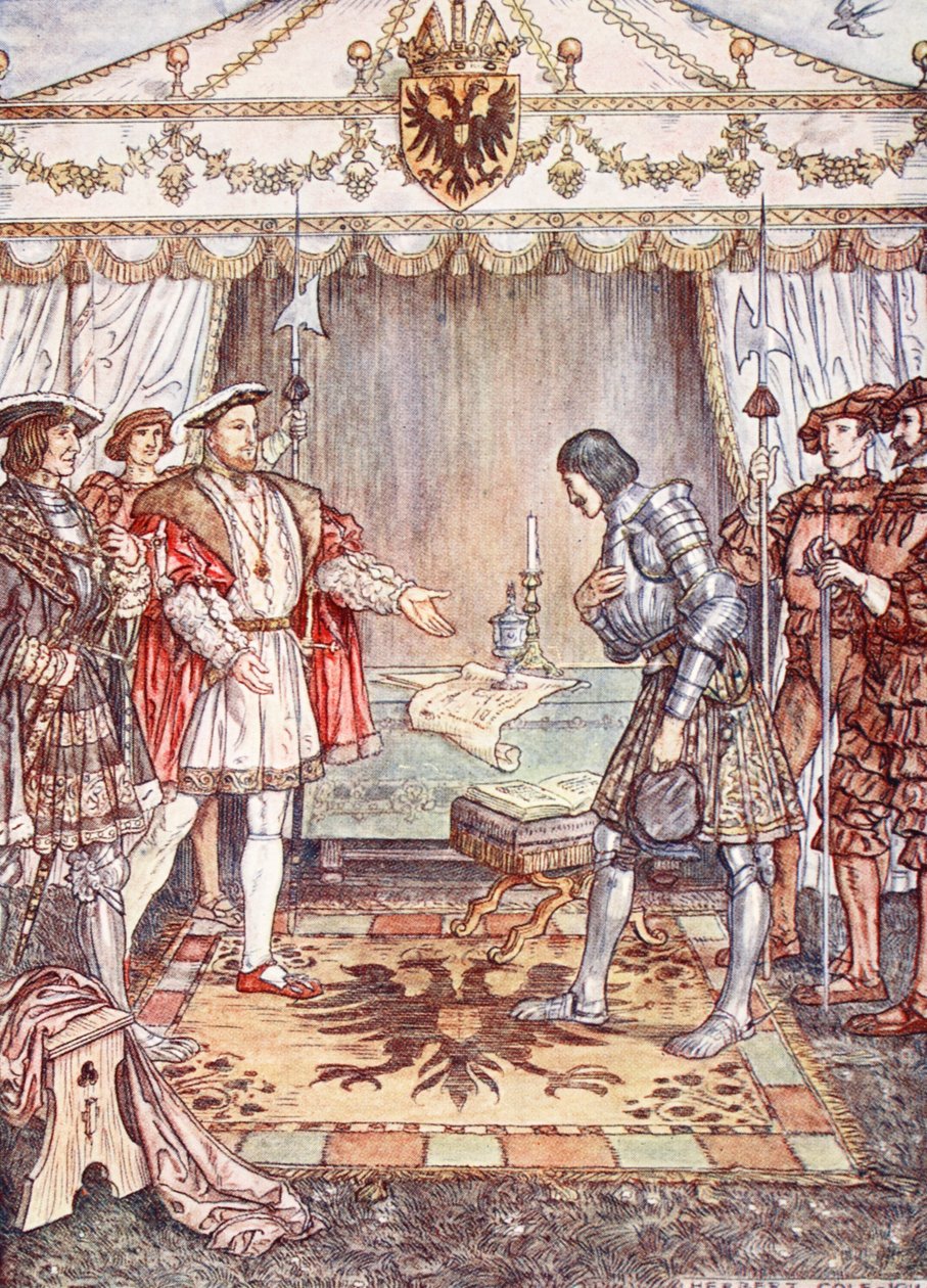 Bayard esitteli Henry VIII:lle kuvituksen Christopher Haren pubista "Bayard: The Good Knight Without Fear and Without Reproach". 1911 tekijältä Herbert Cole