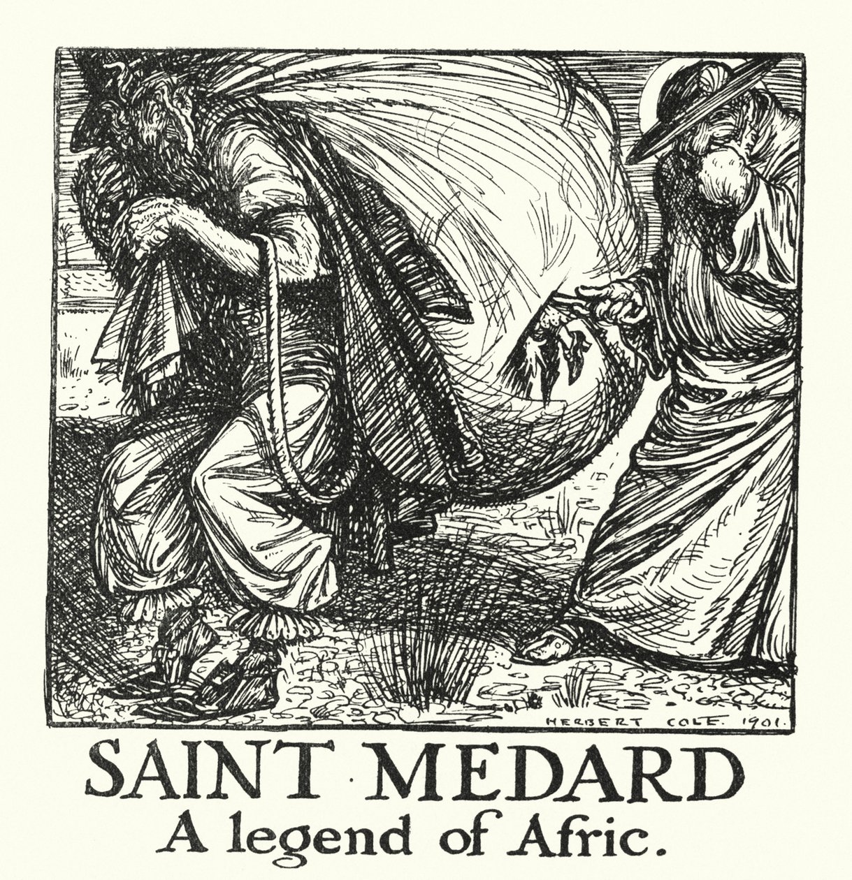 Ingoldsby Legends: Medard, A Legend of Afric (litografia). tekijältä Herbert Cole