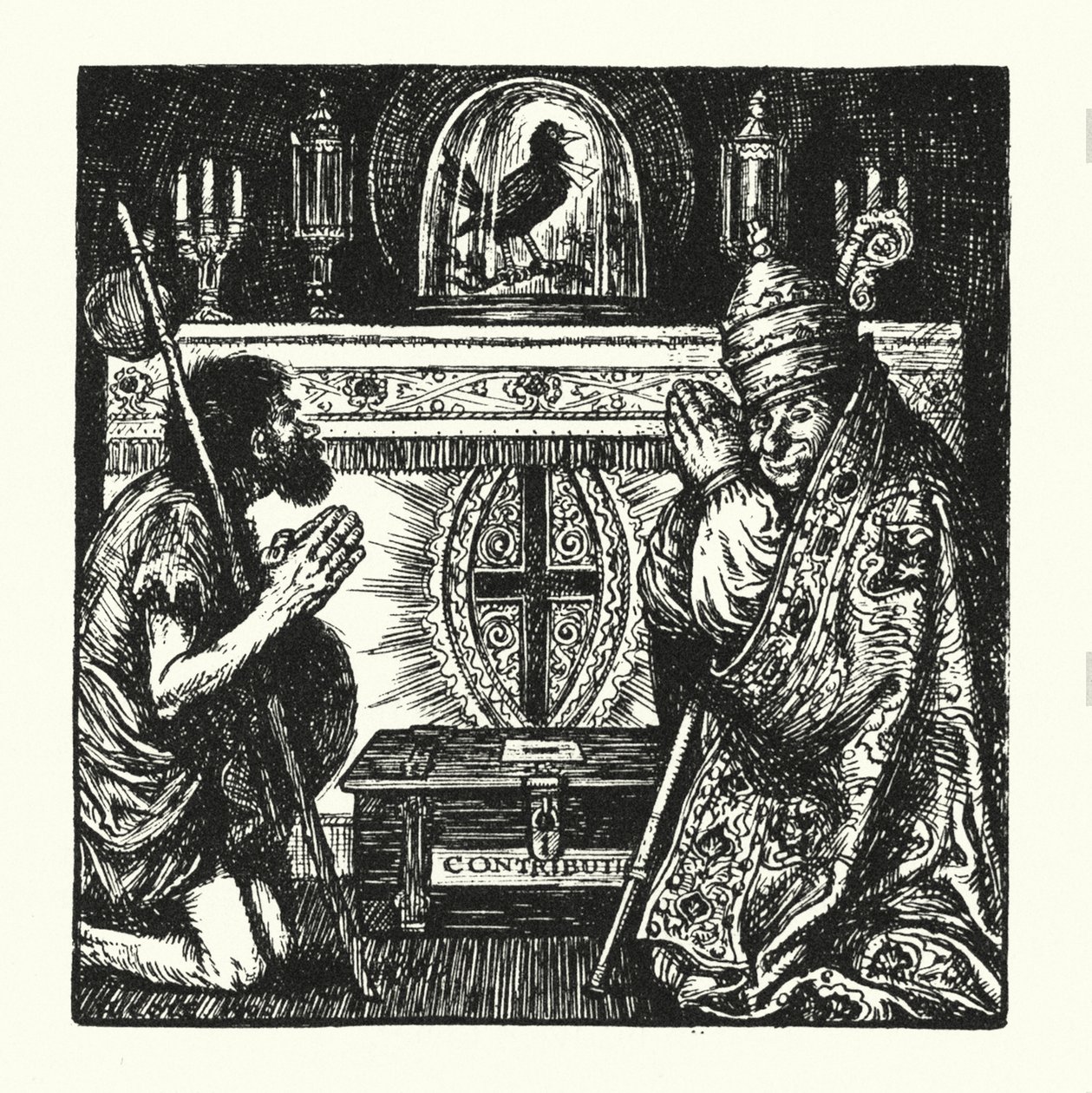 Ingoldsby Legends: Reimsin kottarainen (litografia). tekijältä Herbert Cole