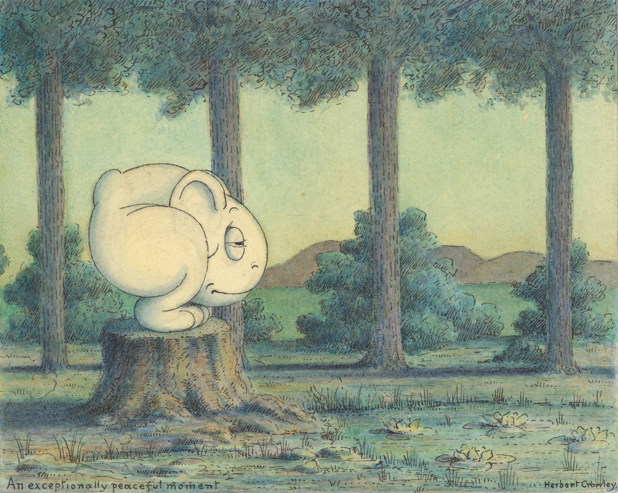 Poikkeuksellisen rauhallinen hetki, n. 1910 tekijältä Herbert E. Crowley