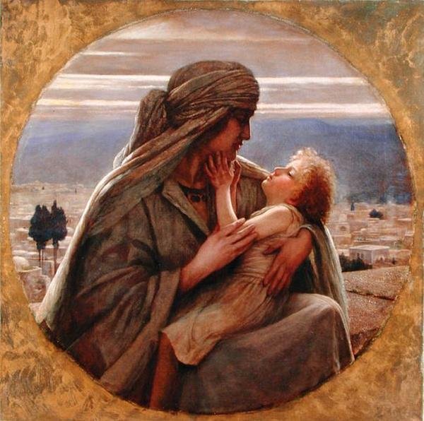 Ilta Nasaretissa (öljy kankaalle) tekijältä Herbert Gustave Schmalz