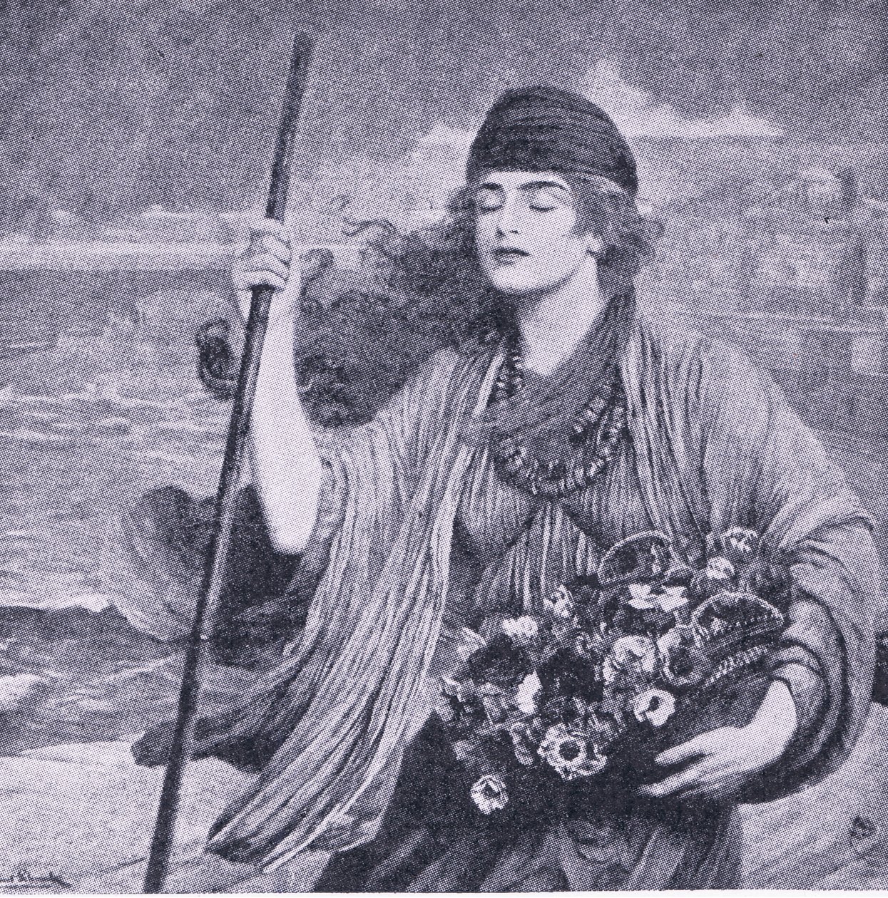 Nydia Pompejin sokea tyttö, kuvitus Maailman parhaiden kirjojen kirjastosta, n. 1940 tekijältä Herbert Gustave Schmalz
