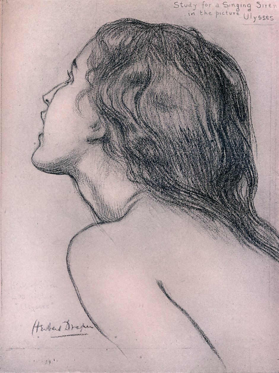 Study for Singing Siren, c1909 tekijältä Herbert James Draper