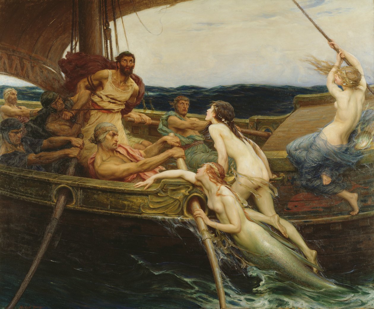 Odysseus ja seireenit tekijältä Herbert James Draper