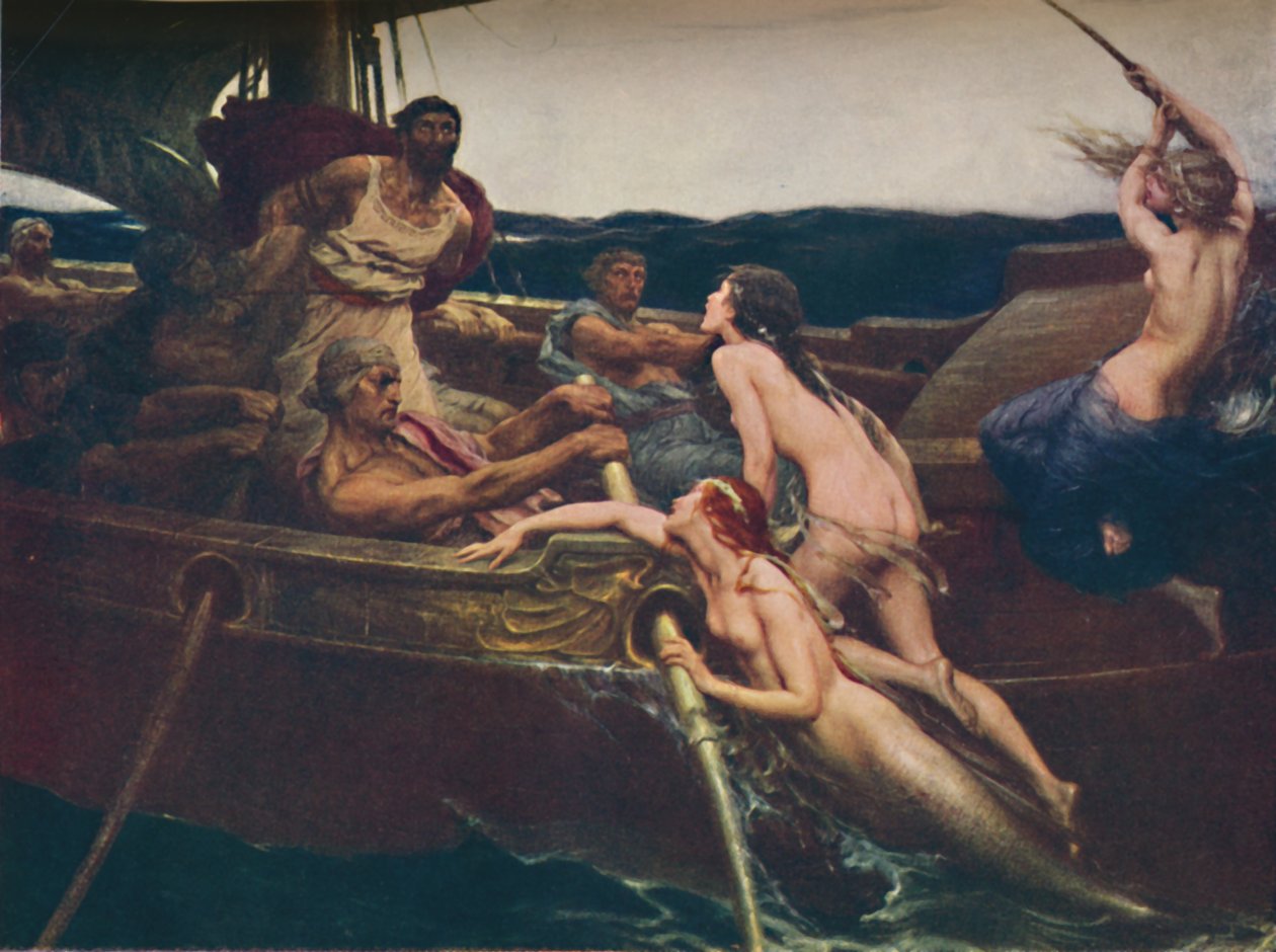 Ulysses ja sireenit, 1909, c1950. tekijältä Herbert James Draper