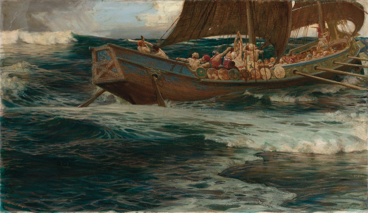 Meren jumalan viha tekijältä Herbert James Draper