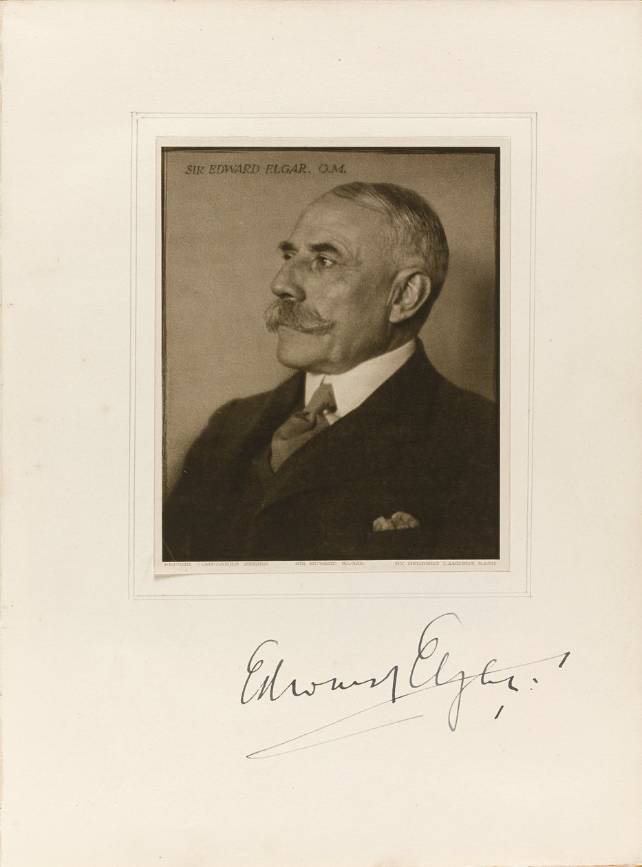 Muotokuva säveltäjä Sir Edward William Elgarista 1857-1934, 1923. tekijältä Herbert Lambert