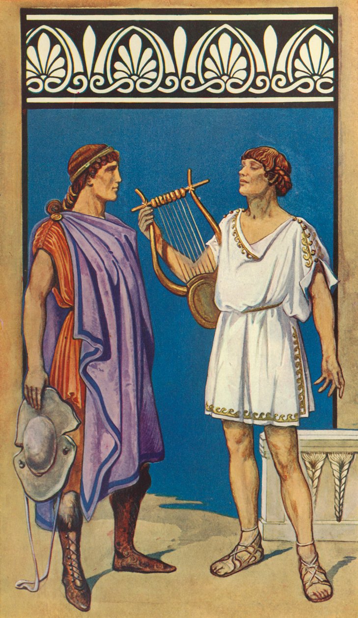 Ryppyinen Chiton ja Chlamys vasemmalla, Chiton oikealla, 1924. tekijältä Herbert Norris