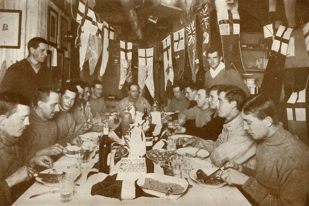 Kapteeni Scottin viimeinen syntymäpäiväillallinen 6. kesäkuuta 1911, 1913 tekijältä Herbert Ponting