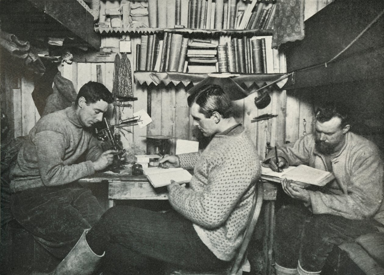Debenham, Gran ja Taylor koppissaan, 18. toukokuuta 1911, 1913 tekijältä Herbert Ponting