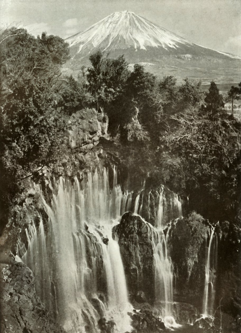 Fuji ja Shira-Iton vesiputous, 1910. tekijältä Herbert Ponting