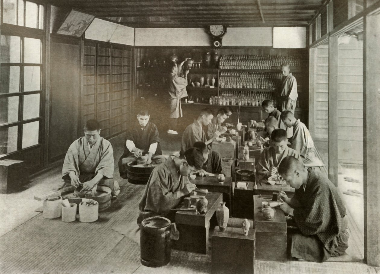 Namikawasin työhuone, 1910. tekijältä Herbert Ponting