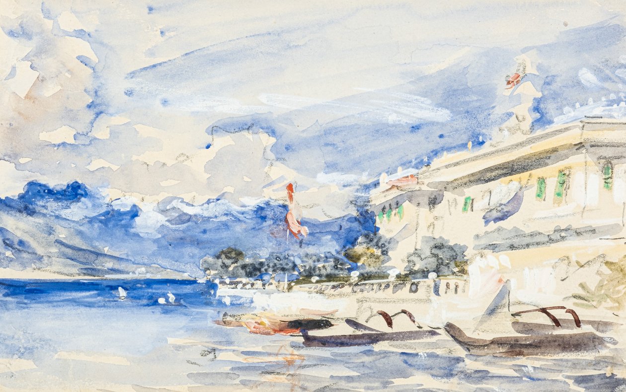 Bellagio, Italia (akvarelli) tekijältä Hercules Brabazon Brabazon