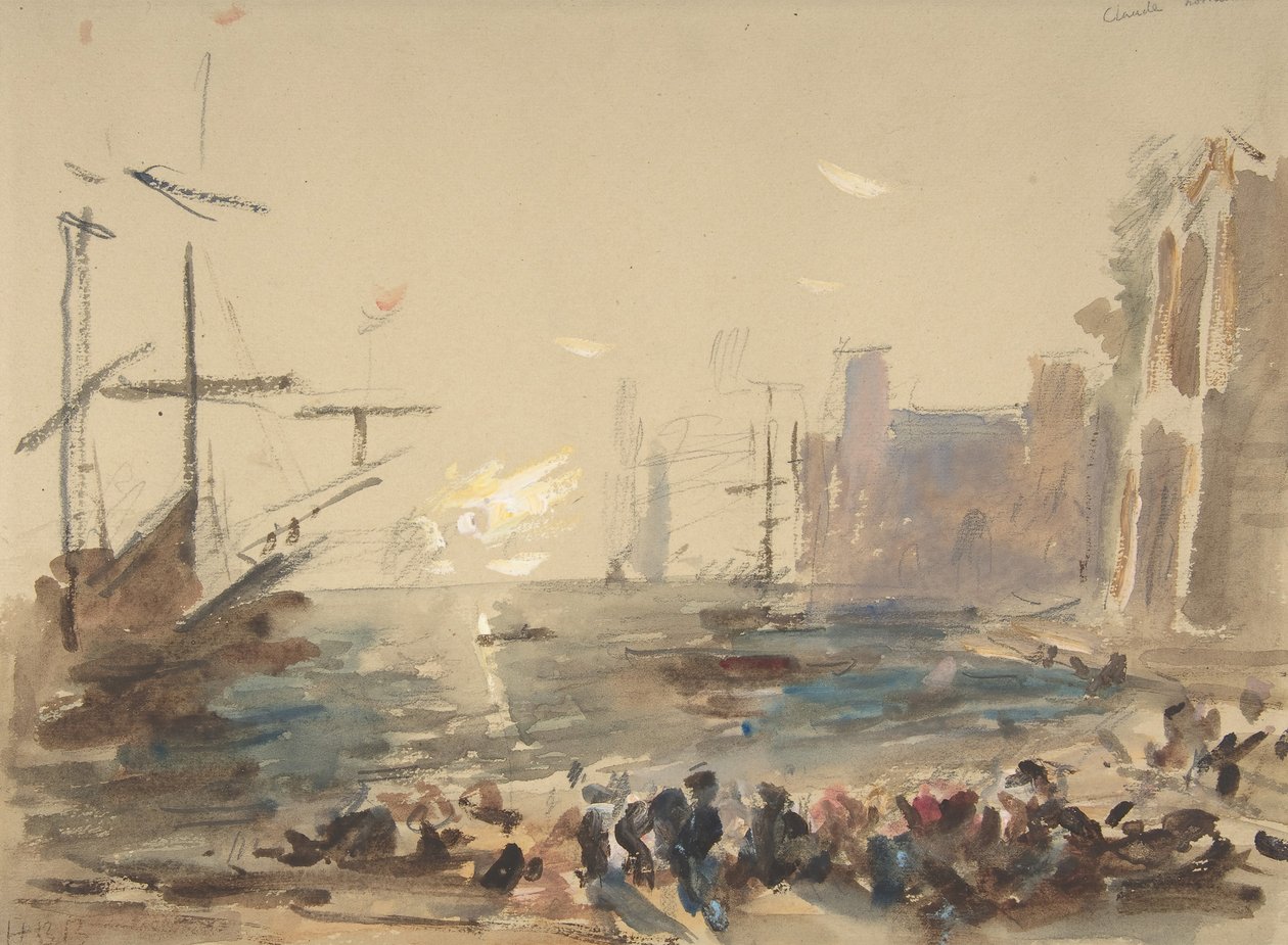 Merimaisema recto, Salaamaton luonnos verso, 1840-1906. tekijältä Hercules Brabazon Brabazon