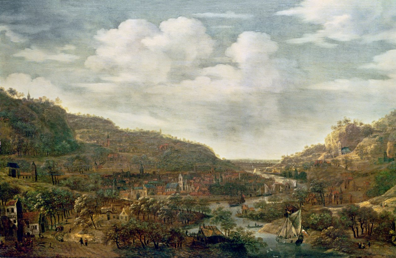Reininmaalainen näkymä, 1600-luku tekijältä Herman the Younger Saftleven