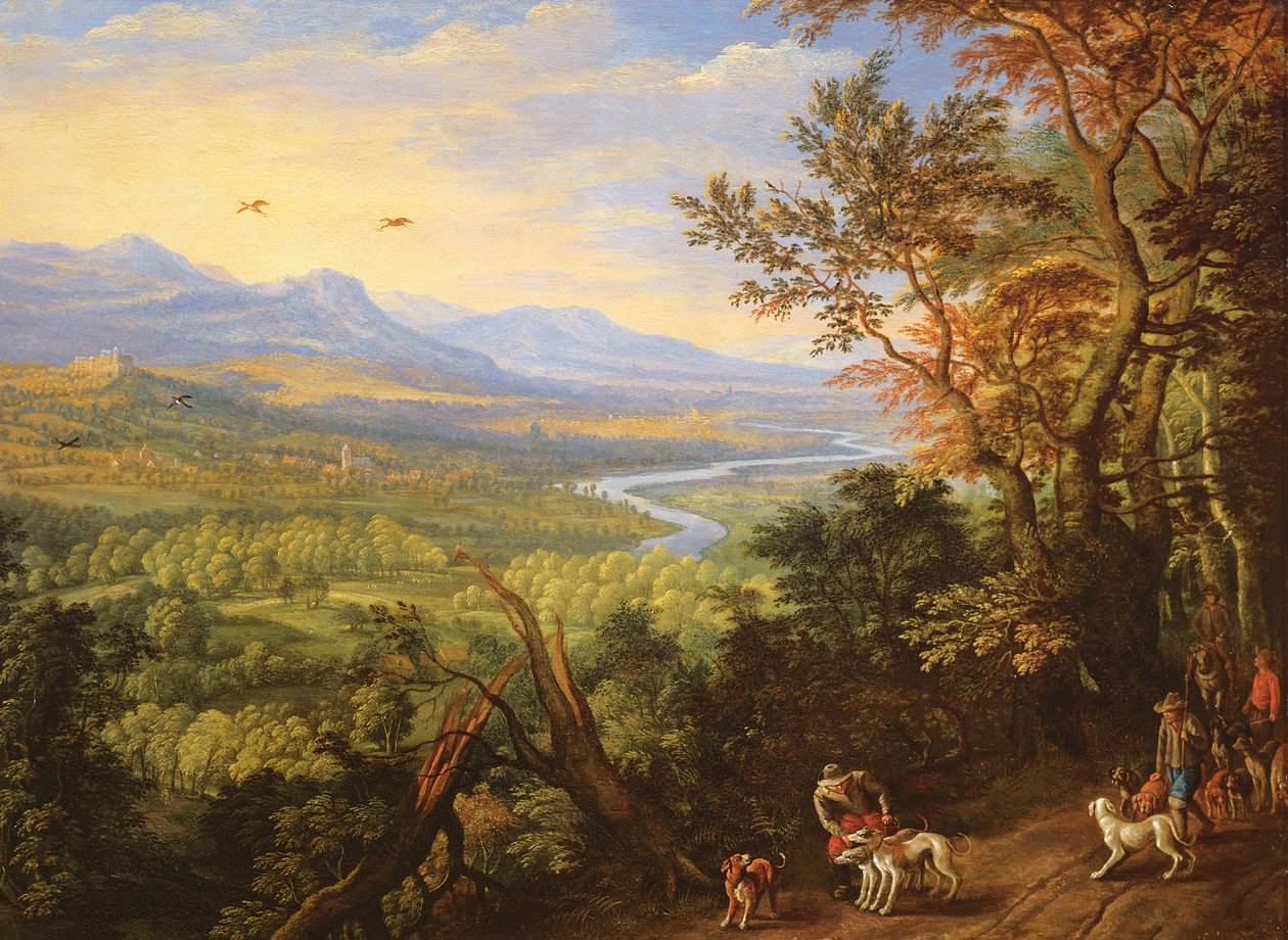 Jokimaisema, 1680-luku tekijältä Herman the Younger Saftleven