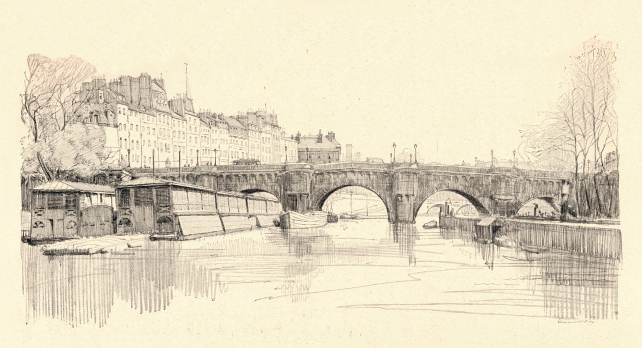 Pont Neuf lukoista katsottuna, 1915 tekijältä Herman Armour Webster