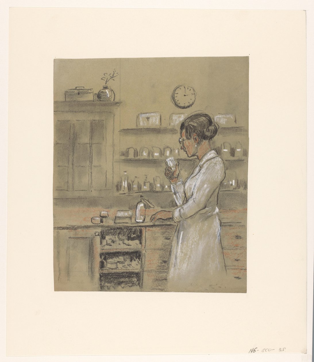 Nainen laboratoriossa tekijältä Herman Heijenbrock (possibly)