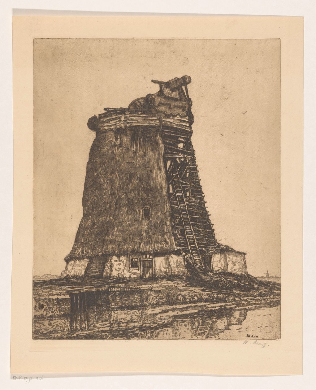 Molen (otsikko esineessä) tekijältä Herman Heuff (signed by artist)