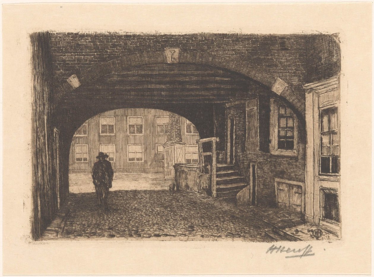 Pyhän Pietarin portti Amsterdamissa tekijältä Herman Heuff (signed by artist)