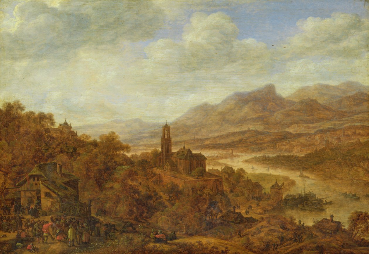 Maisema Rein-joella, 1652 tekijältä Herman the Younger Saftleven