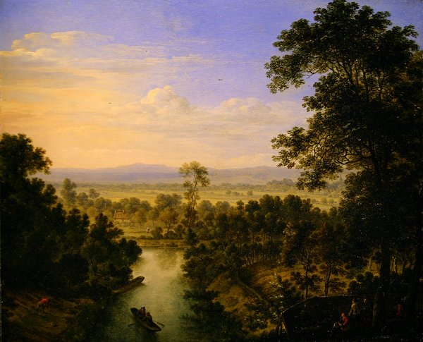 Panoraamamaisema joen kanssa tekijältä Herman the Younger Saftleven