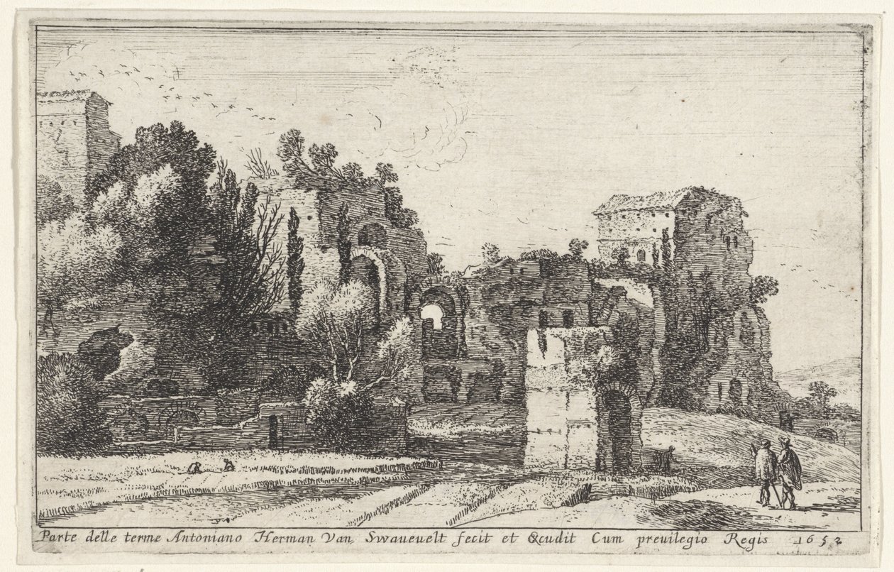 Vista de les Termes de Caracalla Parte delle terme Antoniano (títol a l