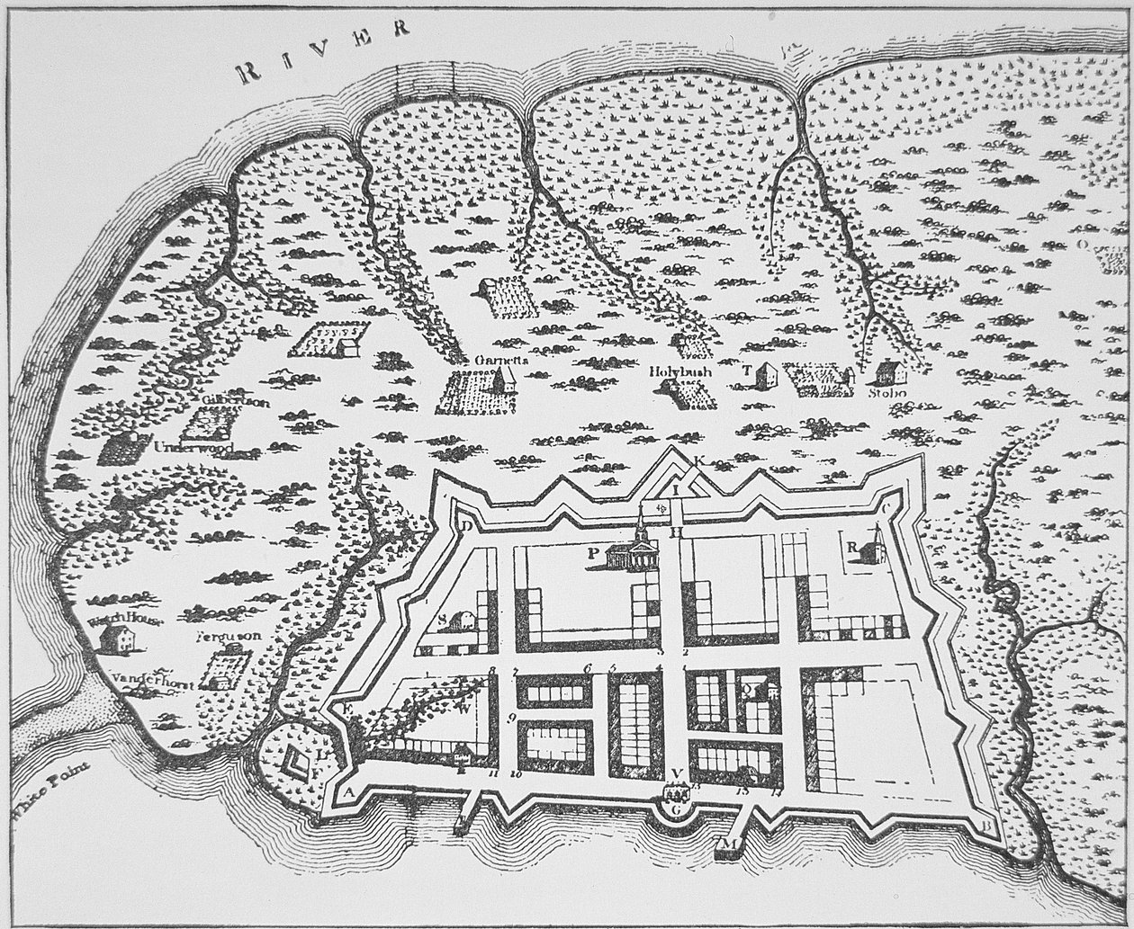 Colonial Carolina (litografia) tekijältä Hermann (after) Moll