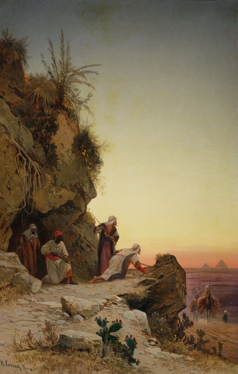 Väijytys lähellä Gizehiä tekijältä Hermann David Salomon Corrodi
