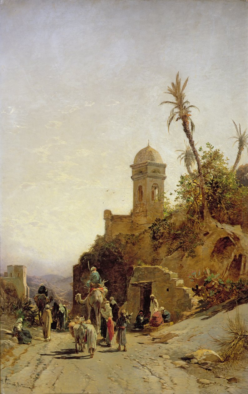 Lähtevä karavaani, Bethanin, n. 1880 tekijältä Hermann David Salomon Corrodi