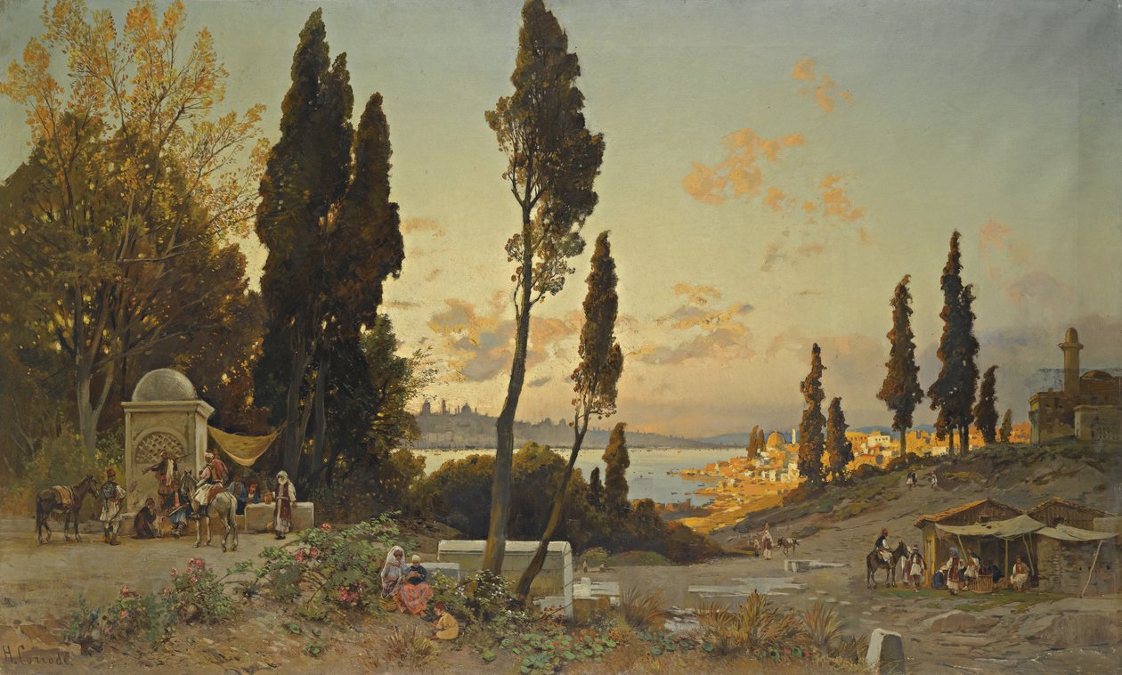Näkymät Bosporinsalmelle, Konstantinopoli tekijältä Hermann David Salomon Corrodi