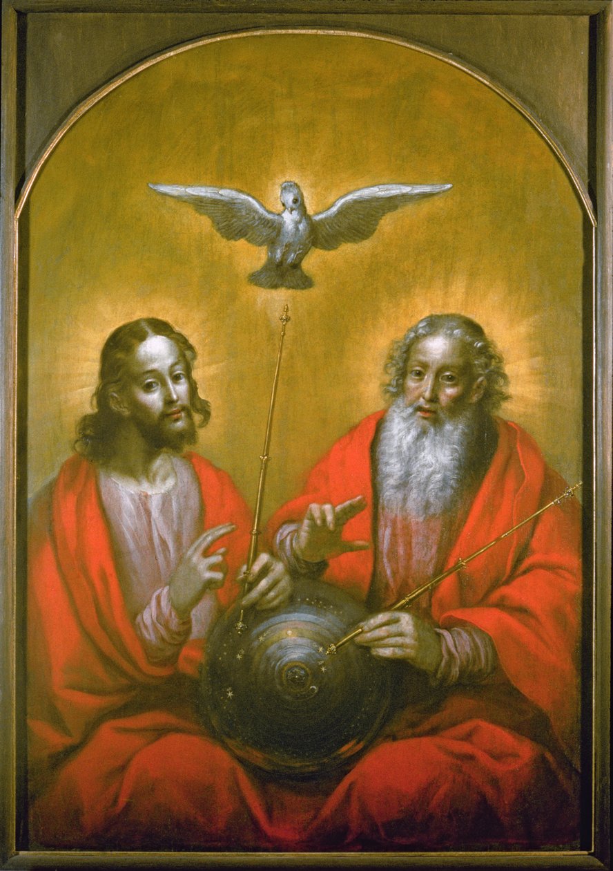 Pyhä Henki Ptolemaioksen maailman mallilla, 1610 tekijältä Hermann Han