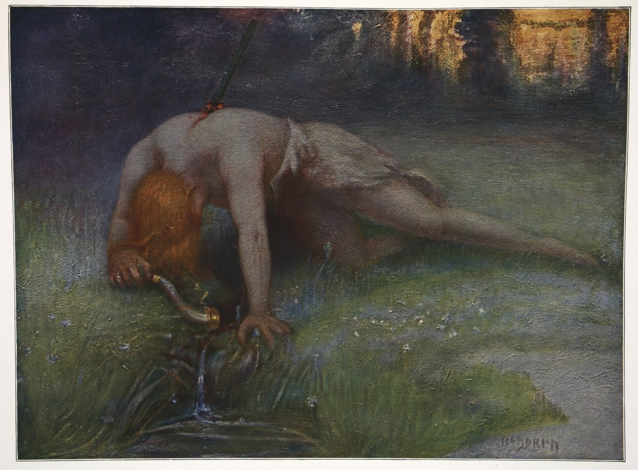 Siegfriedin kuolema, 1906 tekijältä Hermann Hendrich