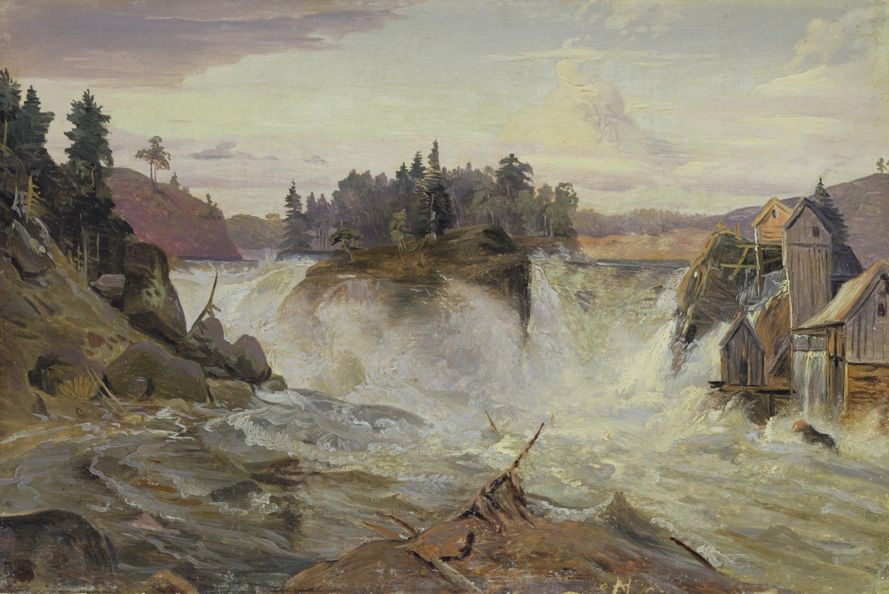 Vesiputous vuoristossa, 1836 tekijältä Hermann Joseph Neefe